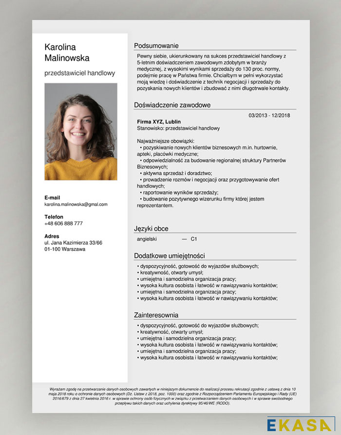 kreator CV za darmo online PDF